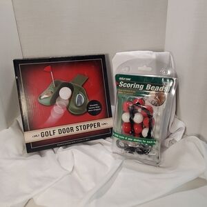 Golf Door Stopper and Scoring Beads Great Dad Gift New In Box and Package
